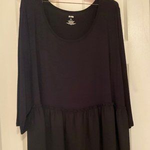 Evri Black Tunic with Peplum